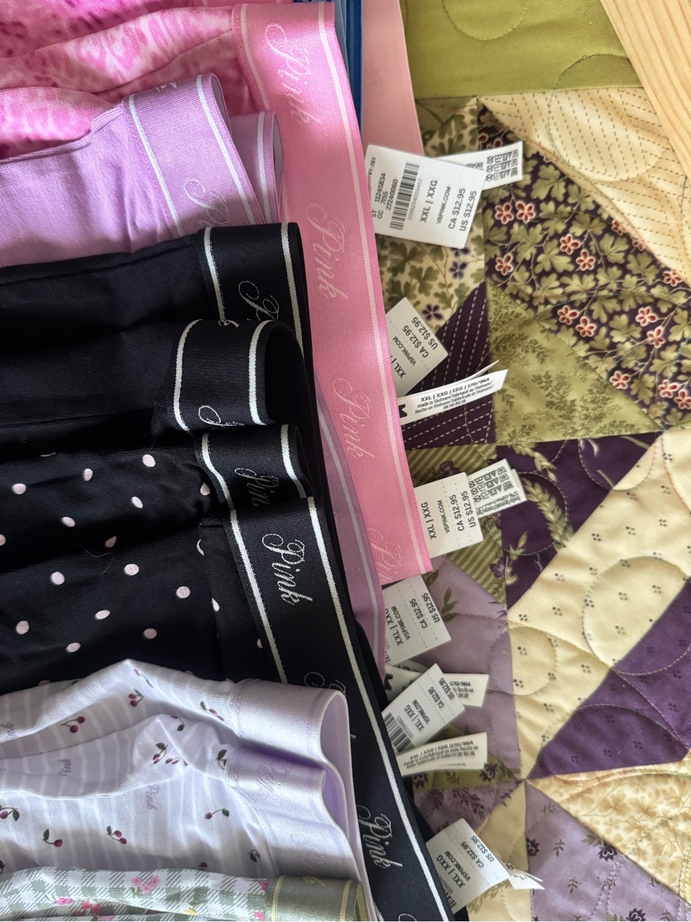 Women Pink and Multi-Print Cotton Bottoms - Picture 4 of 5